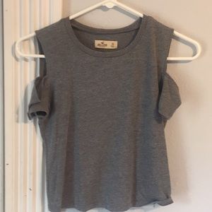HOLLISTER grey off the shoulder top